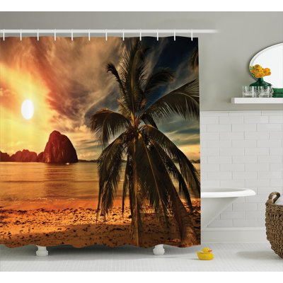 Palm Tree Shower Curtain Wayfair